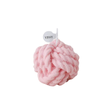 Свічка «Клубкок нитки» ручної роботи рожевого кольору