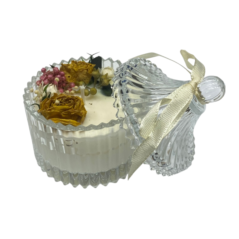 Свічка в прозорій, скляній чаші, ручної роботи, Yunshan Cedar