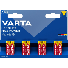 Батарейка Varta Longlife Max Power Alkaline LR03 (AАА), лужна, 8 шт., 22 грн/шт.