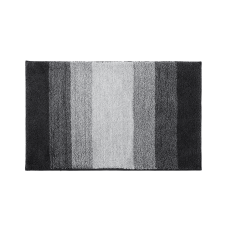 Килимок для ванної та душу м“який нековзний, темно-сірий колір зі смужками