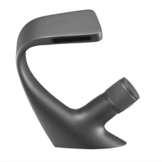 Змішувач для умивальника з латуні сірий з водоспадом дизайнерський, для раковини з 1 вентелем