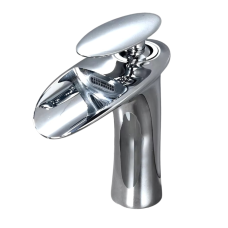 Змішувач для умивальника, раковини з латуні дизайнерський, одноважільний покриття хром