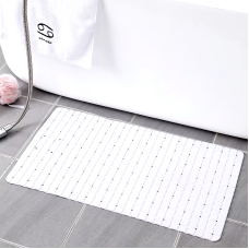 Килимок гумовий для ванної та душу колір білий
