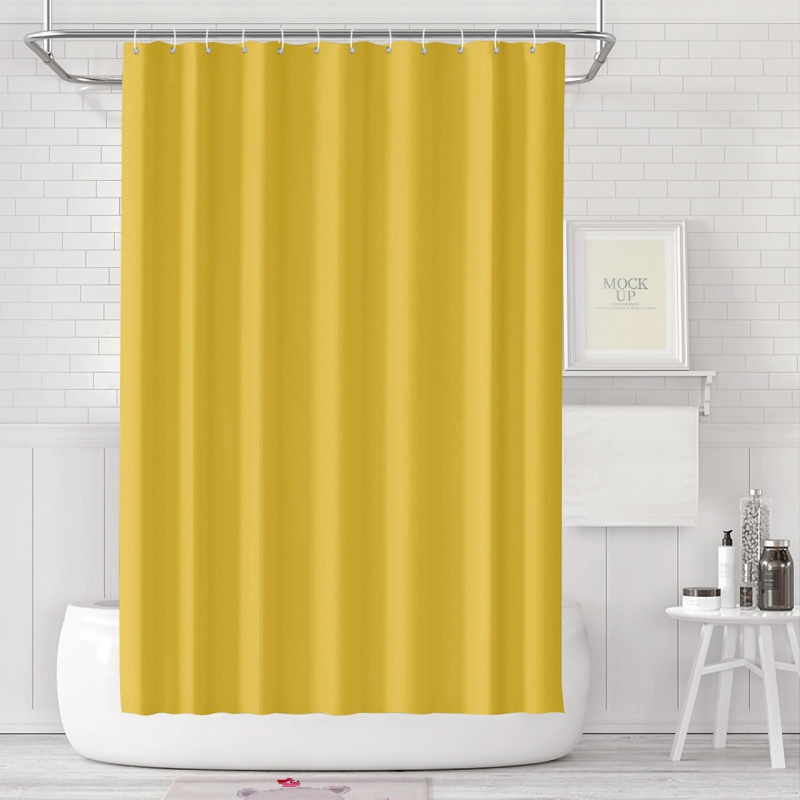 Шторка для душу та ванної кімнати з PEVA, колір жовтий