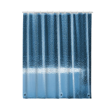 Шторка для душу та ванної кімнати з 3 магнітами-обважнювачами, колір прозоро-блакитний