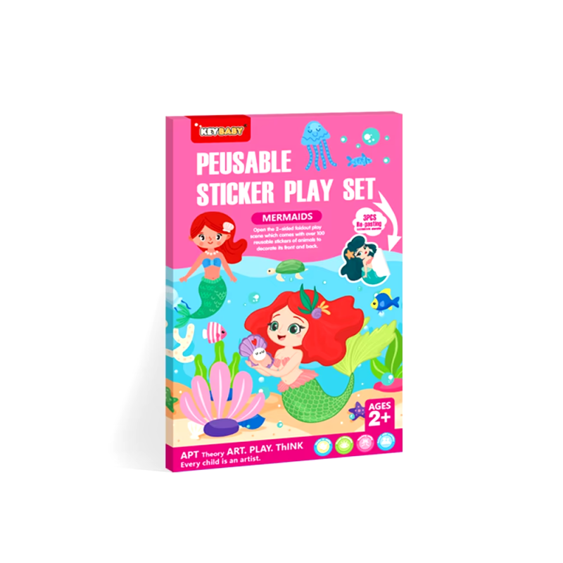 Набір багаторазових наклейок Keybaby із великою сценою для творчості, у кольорі Mermaid