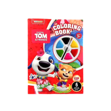 Дитяча книжка-розмальовка Keybaby з пензликом та акварельними фарбами для дітей від 2 років, у кольорі Red