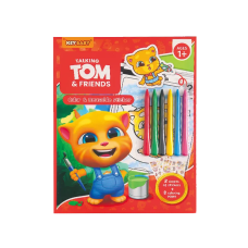 Дитяча книжка-розмальовка Keybaby з крейдою та наліпками для дітей від 1 року, у кольорі Red