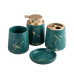 Керамічний набір аксесуарів в ванну кімнату із 4 предметів Bathlux, дизайнерський Зелений