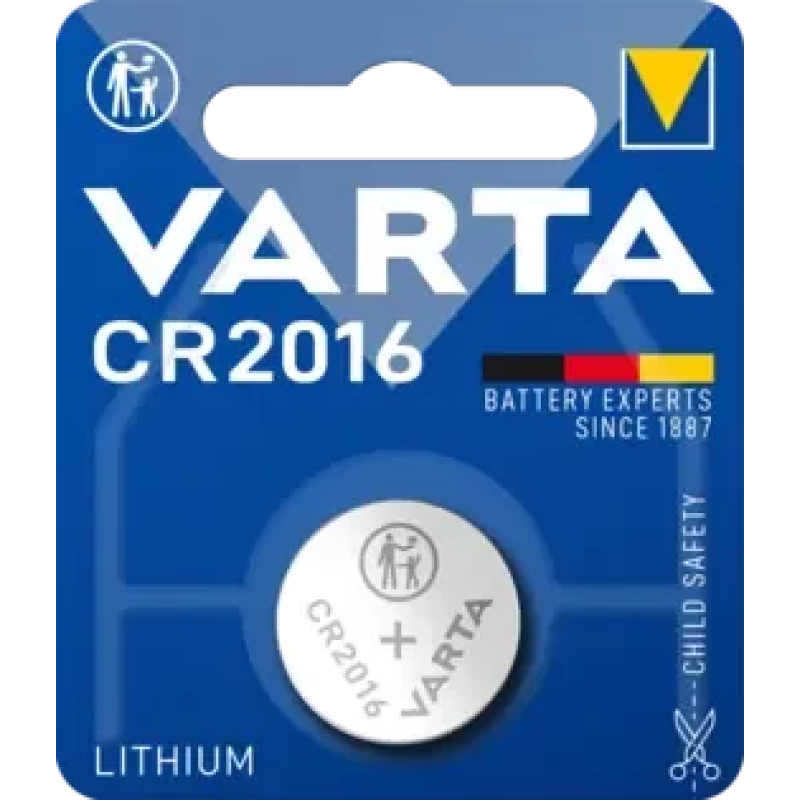 Батарейка Varta CR2016 Lithium, 3.0V, 1шт