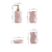 Набір аксесуарів для ванної кімнати з кераміки Bathlux, 4 предмети Рожевий