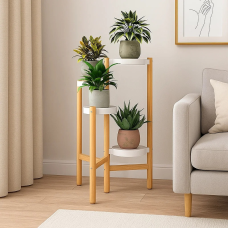 Стелаж для квітів і рослин стійка для горщиків рослин, квітів на 4 полиці колір під дерево