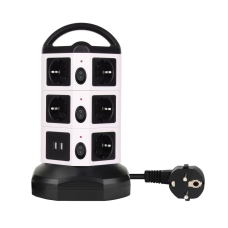 Подовжувач переноска мережева на 11 розеток з USB довжина 1.8м, у кольорі білий