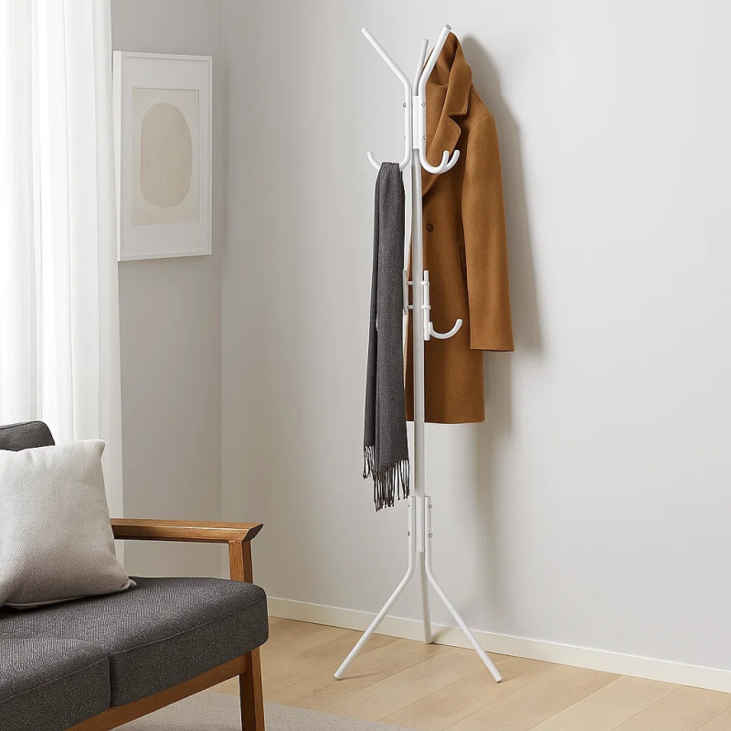 Вішалка для одягу металева спіральна модель розміром 174х40х40 см