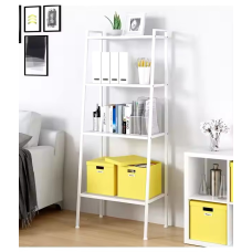 Стелаж полиця підлогова на 3 яруси металева колір білий висота 150 см