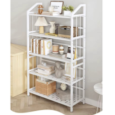 Стелаж універальний на 5 полиць металевий багатофункціональний колір білий