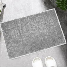 Килимок для ванни та душу розмір 60*40см, м“який прогумований килимок, у сірому кольорі