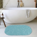 Силіконовий килимок для ванни та душу Bathlux овальної форми, нековзний, люкс якість 69 х 35 см Бірюзовий