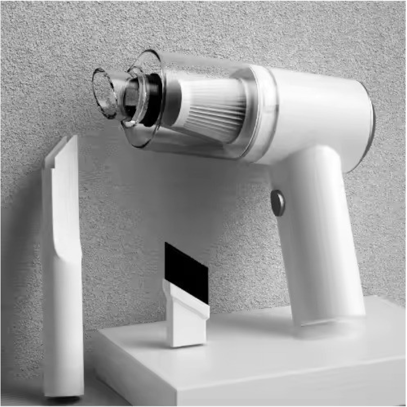 Пилосос автомобільний 120 Вт. Акумуляторний, портативний безпровідний ручний пилосос в автомобіль, білий