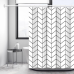 Шторка для ванної кімнати Bathlux 180 x 180 см люкс якість з водовідштовхувальним покриттям, Біла з ромбами