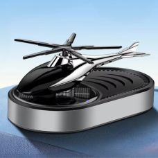 Ароматизатор у машину освіжувач повітря дифузор «Вертоліт» на сонячній батареї, колір сріблястий