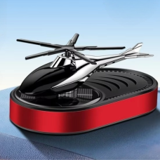 Ароматизатор у машину освіжувач повітря дифузор «Вертоліт» на сонячній батареї, колір червоний