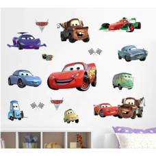 Набір наклейок вінілових «Тачки» для дитячої кімнати хлопчиків самоклейка 40х60 см