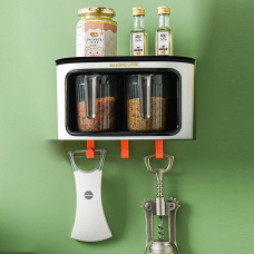 Органайзер для кухні, ємності для зберігання, модні настінні банки для кухні, білий колір