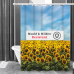 Шторка для ванни з поліестеру водонепроникна Bathlux 180x180 см з кільцями, фіранка для ванної кімнати