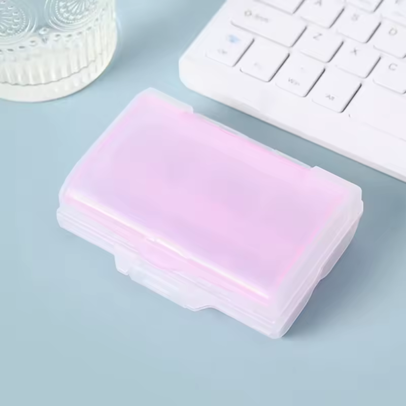 Контейнер для ліків і таблеток, бокс для дрібниць, пластиковий органайзер для зберігання, 10×10×5см, purple