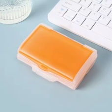 Контейнер для ліків і таблеток, бокс для дрібниць, пластиковий органайзер для зберігання, 10×10×5см, orange