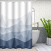Шторка для ванної кімнати Bathlux 180 x 180 см люкс якість з водовідштовхувальним покриттям, біла з синім принтом