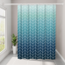 Шторка для ванної кімнати Bathlux 180 x 180 см люкс якість з водовідштовхувальним покриттям, бірюзово-синій градієнт