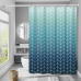 Шторка для ванної кімнати Bathlux 180 x 180 см люкс якість з водовідштовхувальним покриттям, бірюзово-синій градієнт