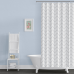 Шторка для ванної кімнати Bathlux 180 x 180 см люкс якість з водовідштовхувальним покриттям, Біла з сірими ромбами