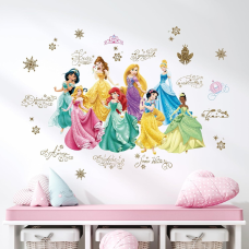 Набір наклейок «Принцеси Дісней» вінілових у дитячу кімнату дівчаток 30х90 смдля дитячої кімнати