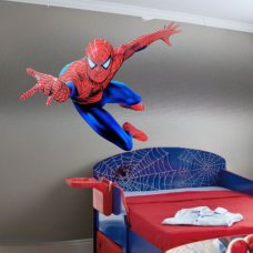 Вінілова наклейка «Людина-Павук» дитяча для дитячої кімнати хлопчиків з 3D ефектом 60х90 см