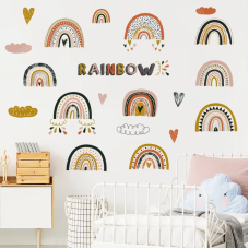 Набір наліпок «Веселки» вінілові для дитячої кімнати на стіну для хлопчиків і дівчаток 30х80 см