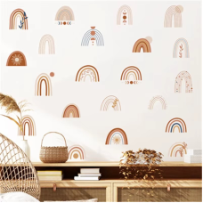 Набір наліпок «Веселка» вінілові для дитячої кімнати на стіну для хлопчиків і дівчаток 30х80 см
