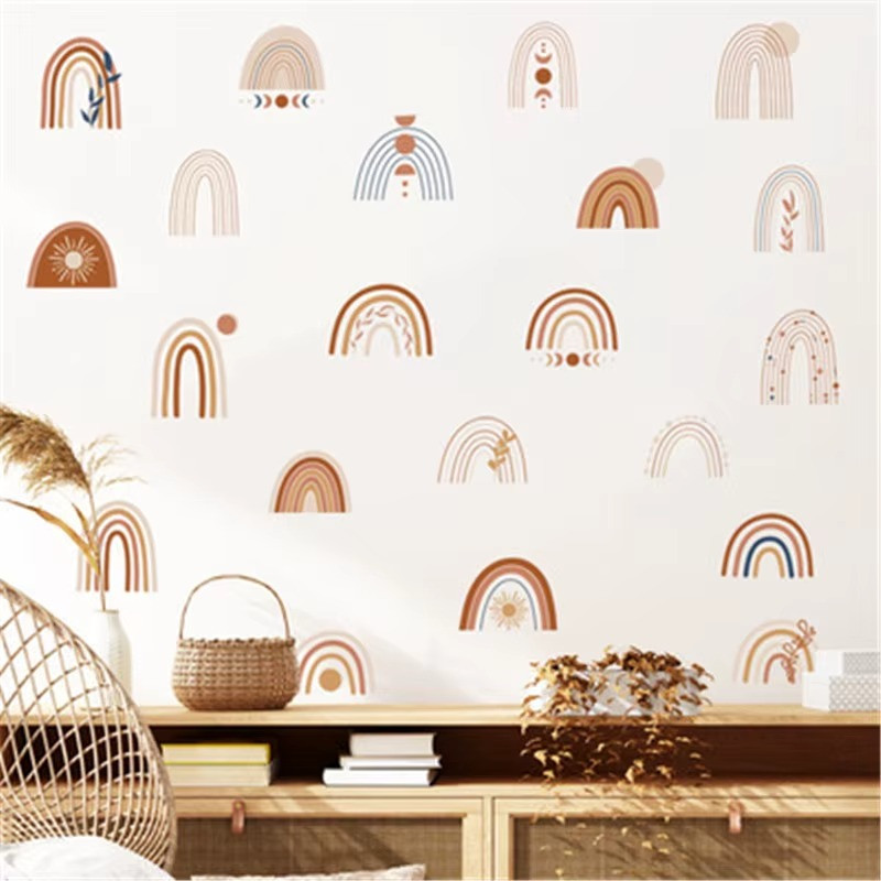 Набір наліпок «Веселка» вінілові для дитячої кімнати на стіну для хлопчиків і дівчаток 30х80 см