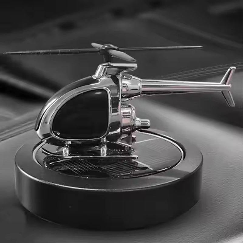 Ароматизатор в машину дифузор багаторазовий «Вертоліт» на сонячній батареї, освіжувач колір чорний