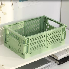 Контейнер для зберігання дрібниць, 25.5×15×9.7см, пластиковий кошик з ручками, зелений