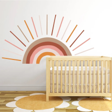 Вінілова наклейка «Захід сонця» інтер“єрна декоративна в кімнату на стіну 30х60 см