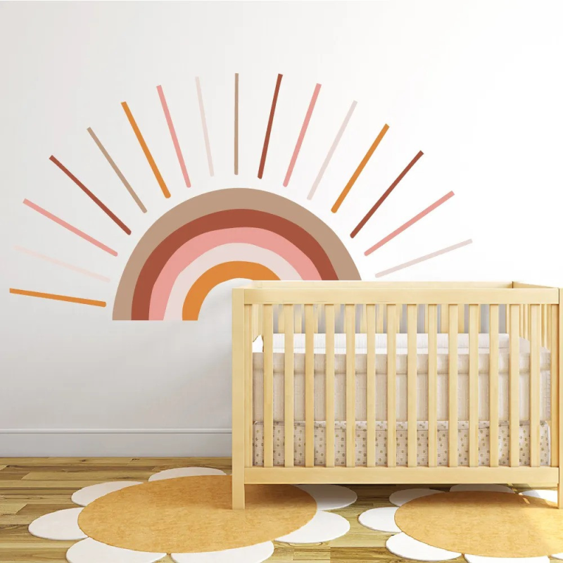 Вінілова наклейка «Захід сонця» інтер“єрна декоративна в кімнату на стіну 30х60 см