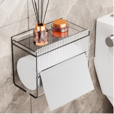 Тримач для серветок, акриловий диспенсер для паперових рушників, 17.5x9x13.5 см, прозорий колір