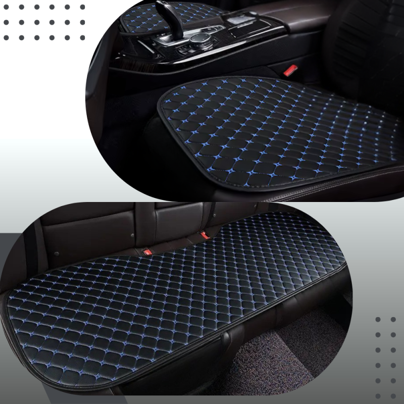 Комплект чохли в автомобіль на переднє і заднє сидіння універсальні, авточохли на 3 шт, колір чорно-синій