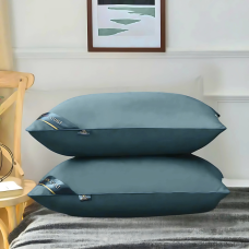 Подушка гіпоалергенна Hilton 74×48 см синя. Готельна якість для дому та готелів, 800 г, 100% поліестер