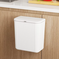 Підвісний контейнер для сміття з кришкою, пластиковий бак для відходів, органайзер для ванної та кухні, об“єм 10 л
