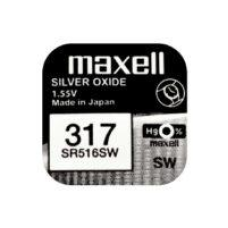 Батарейка Maxell SR516W Silver Oxide (317), 1.55V, 1 шт.