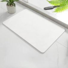 Килимок діатомітомітовий для душу та ванної кімнати, кухні, передпокою кам“яний 60х39 см колір білий